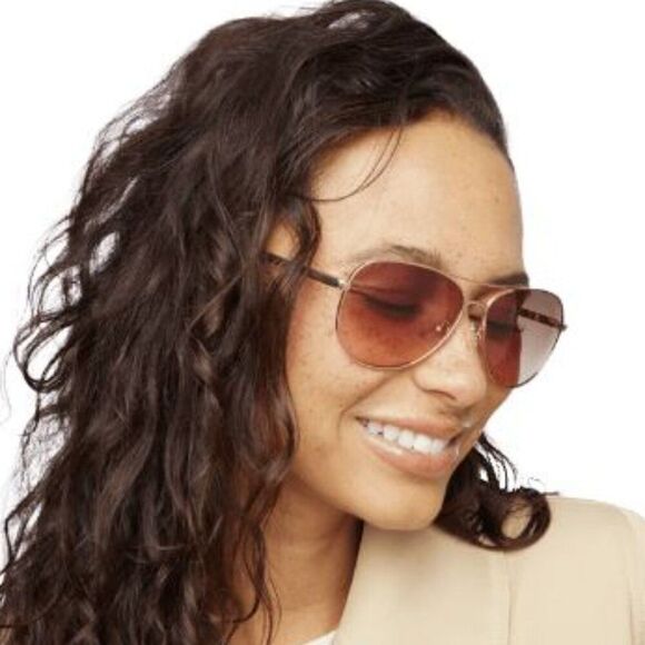 New Kate Spade Avaline Gold Aviator Sunglasses main image 5